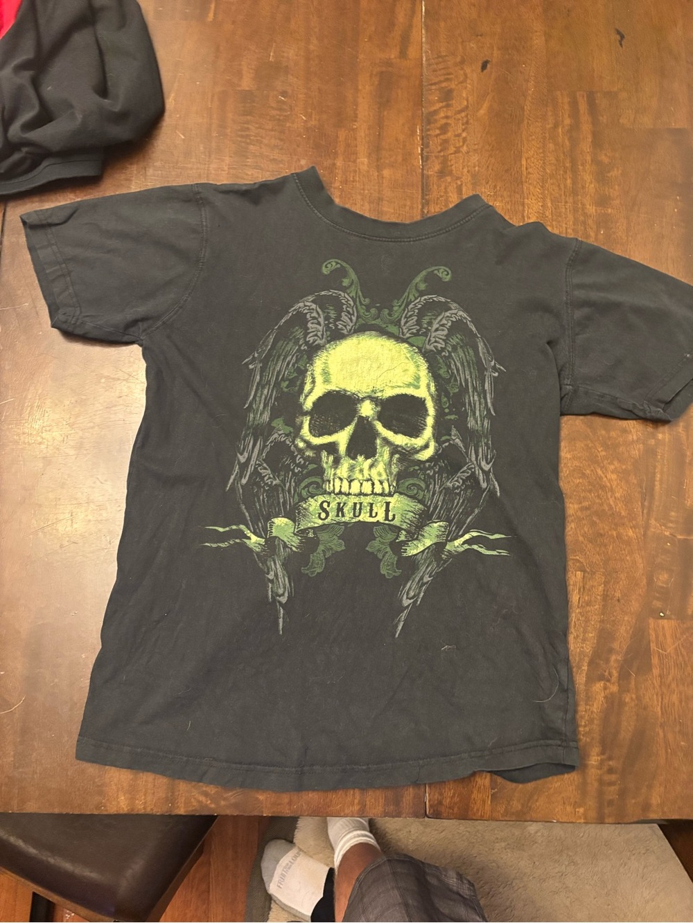 Men's Black Graphic Skull T-Shirt - Brand: